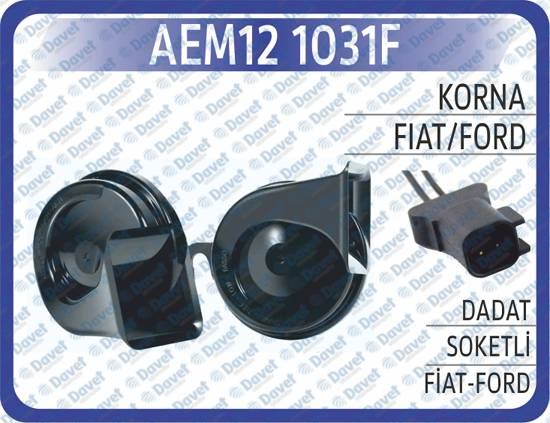 AEM 121031F Korna Dadat Soketli Salyangoz Fiat-Ford 12v